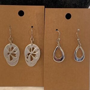 💐5/25 trendy silver tone dangle drop open circle classic earrings